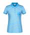 Damen Ladies' Polo Striped Atlantic/white 8663