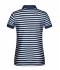 Damen Ladies' Polo Striped Navy/white 8663