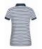 Damen Ladies' Polo Striped White/navy 8663