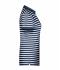 Dames Ladies' Polo Striped Navy/wit 8663