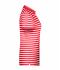 Dames Ladies' Polo Striped Rood/wit 8663
