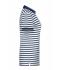Dames Ladies' Polo Striped Wit/navy 8663