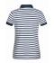 Dames Ladies' Polo Striped Wit/navy 8663