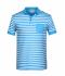 Herren Men's  Polo Striped Atlantic/white 8664