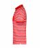 Herren Men's  Polo Striped Red/white 8664