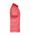 Herren Men's  Polo Striped Red/white 8664