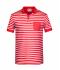 Men Men's Polo Striped Red/white 8664
