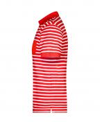 Herren Men's Polo Striped Red/white 8664