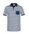 Homme Polo rayé homme Blanc/marine 8664