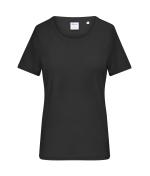 Dames Ladies' T-shirt 1:1 Rib OCS Standard Zwart 11792