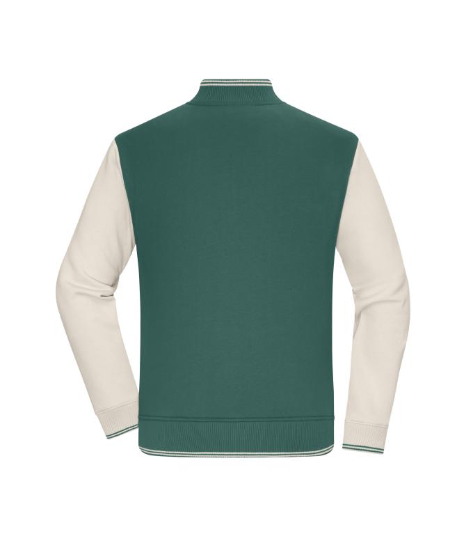 Unisex College-Jacket UNISEX OCS Blended & RCS Rokerig-groen/zandsteen 11820