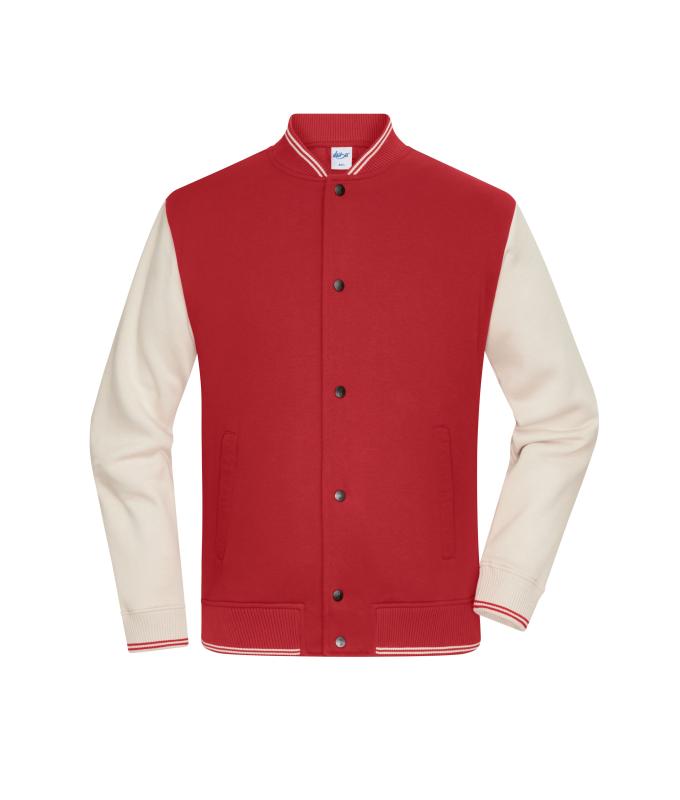 Unisex College-Jacket UNISEX OCS Blended & RCS Carmine-red/sandstone 11820