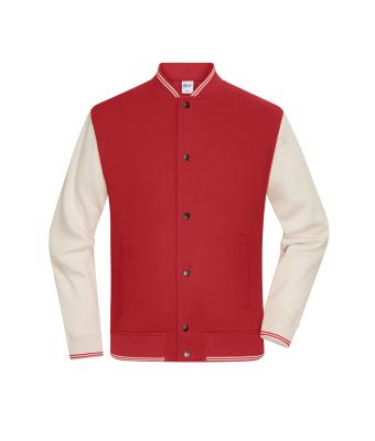 Unisex College-Jacket UNISEX Carmine-red/sandstone 11820