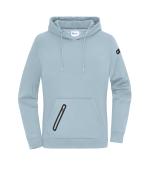 Damen Ladies' Hoody Interlock OCS Blended & RCS Milky-blue 11810