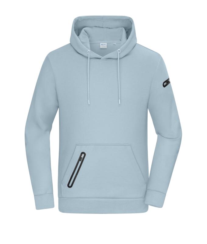 Men Men's Hoody Interlock OCS Blended & RCS Milky-blue 11809