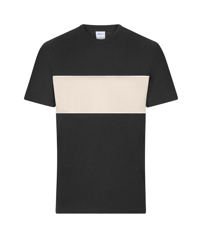 Unisexe T-shirt coloré UNISEX OCS Standard Noir/grès 11812