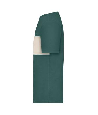 Unisex T-Shirt colour-block UNISEX   OCS Standard Rokerig-groen/zandsteen 11812