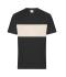 Unisex T-Shirt colour-block UNISEX Black/sandstone 11812