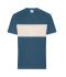 Unisex T-Shirt colour-block UNISEX Dusty-blue/sandstone 11812