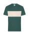 Unisex T-Shirt colour-block UNISEX Smoky-green/sandstone 11812