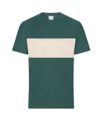 Unisex T-Shirt colour-block UNISEX OCS Standard Smoky-green/sandstone 11812