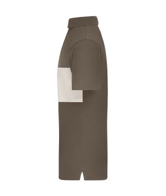 Unisex Polo colour-block UNISEX   OCS Standard Modderig-bruin/zandsteen 11815