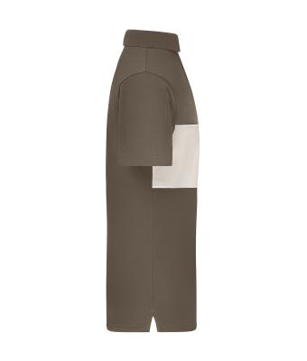 Unisex Polo colour-block UNISEX   OCS Standard Modderig-bruin/zandsteen 11815