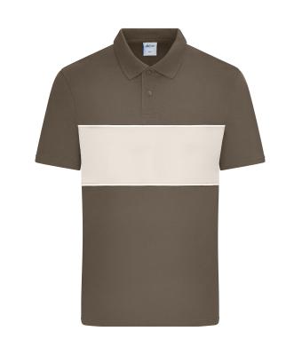 Unisex Polo colour-block UNISEX   OCS Standard Modderig-bruin/zandsteen 11815
