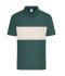 Unisex Polo colour-block UNISEX   OCS Standard Rokerig-groen/zandsteen 11815