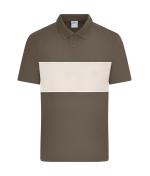 Unisex Polo colour-block UNISEX OCS Standard Muddy-brown/sandstone 11815