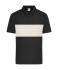 Unisex Polo colour-block UNISEX Black/sandstone 11815