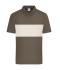 Unisex Polo colour-block UNISEX Muddy-brown/sandstone 11815