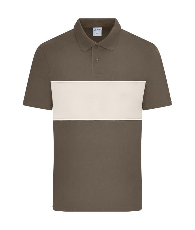 Unisexe Polo-shirt bloc de couleur UNISEXE OCS Standard Marron-boueux/grès 11815
