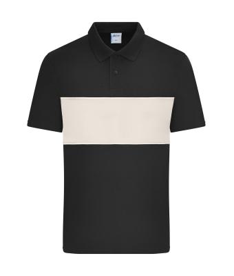 Unisexe Polo-shirt bloc de couleur UNISEXE OCS Standard Noir/grès 11815