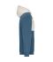 Unisex Sweat-Hoody colour-block UNISEX   OCS Blended & RCS Stoffig-blauw/zandsteen 11811