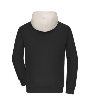 Unisex Sweat-Hoody colour-block UNISEX   OCS Blended & RCS Zwart/zandsteen 11811