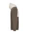 Unisex Sweat-Hoody colour-block UNISEX Muddy-brown/sandstone 11811