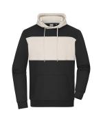 Unisex Sweat-Hoody colour-block UNISEX OCS Blended & RCS Black/sandstone 11811