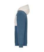 Unisex Sweat-Hoody colour-block UNISEX OCS Blended & RCS Stoffig-blauw/zandsteen 11811