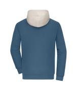 Unisex Sweat-Hoody colour-block UNISEX OCS Blended & RCS Dusty-blue/sandstone 11811