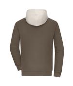 Unisex Sweat-Hoody colour-block UNISEX OCS Blended & RCS Muddy-brown/sandstone 11811
