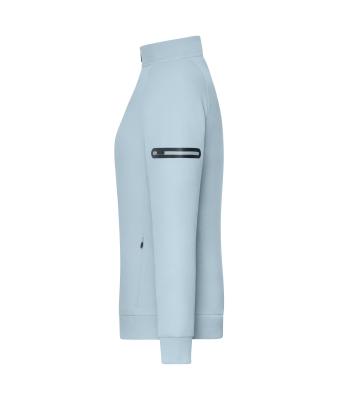 Damen Ladies' Zip Jacket Interlock  OCS Blended & RCS Milky-blue 12011