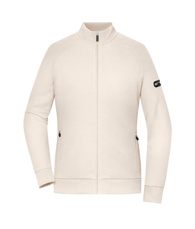 Dames Ladies' Zip Jacket Interlock OCS Blended & RCS Zandsteen 12011