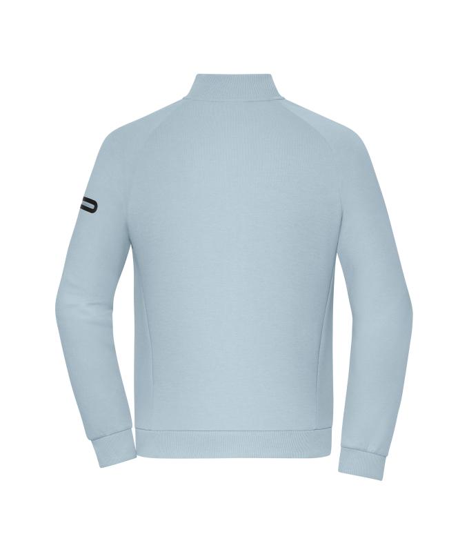 Men Men's Zip Jacket Interlock OCS Blended & RCS Milky-blue 12012