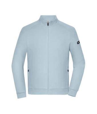 Homme Veste zippée pour hommes en interlock  OCS Blended & RCS Bleu-laiteux 12012