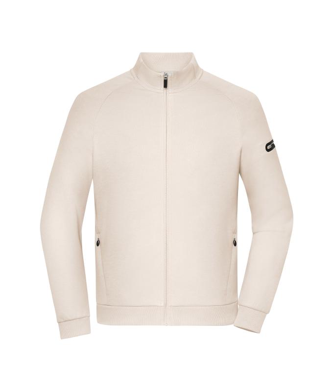 Homme Veste zippée pour hommes en interlock OCS Blended & RCS Grès 12012