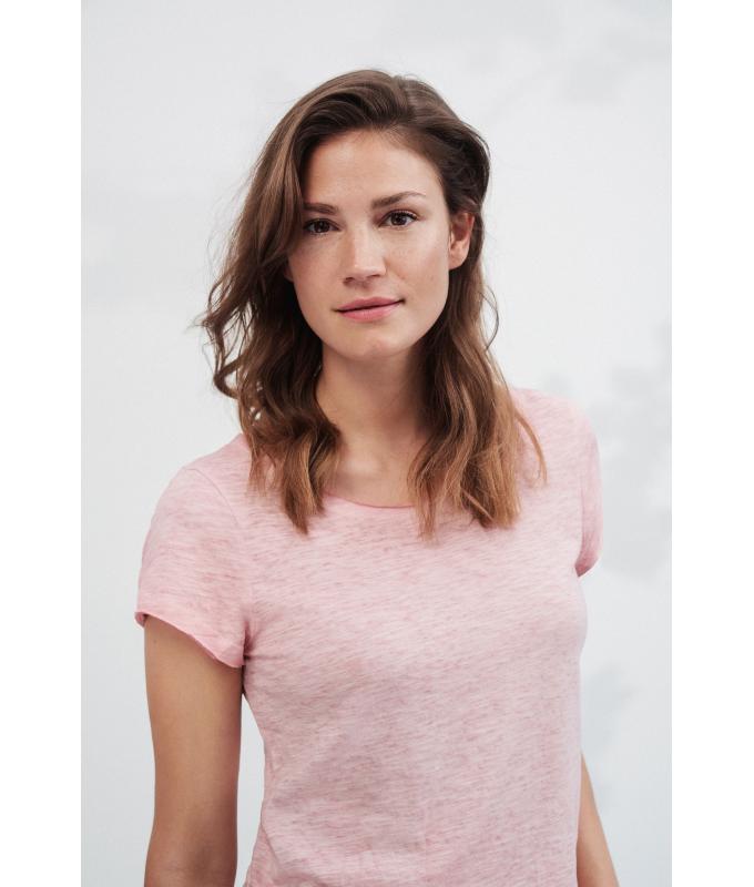 Damen Ladies' Slub-T Light-grey 8480