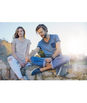 Dames Ladies' Slub-T Lichtgrijs 8480