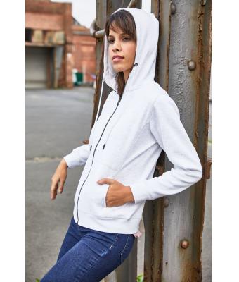Damen Ladies' Zip Hoody   OCS Blended & RCS Ash 8656