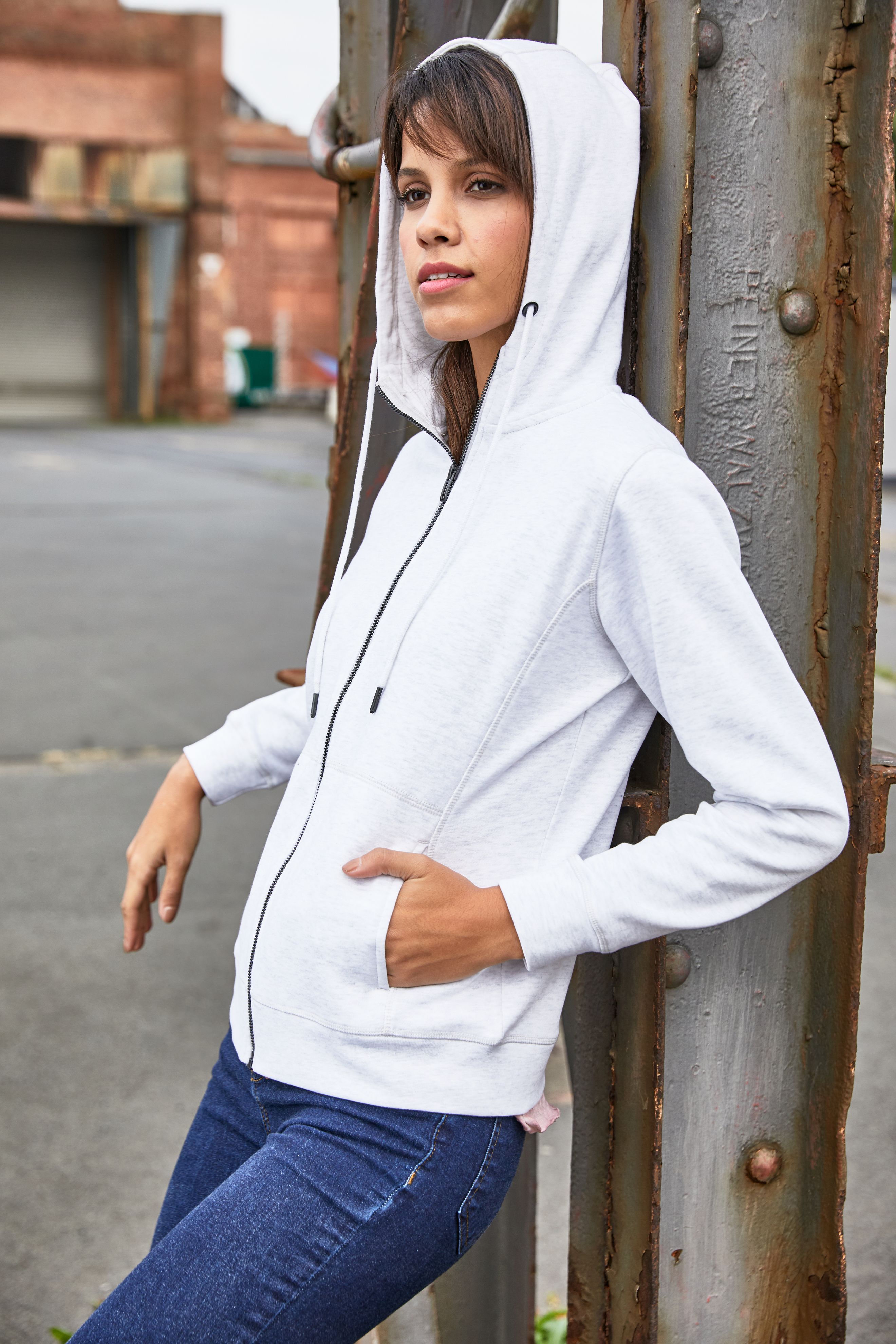 Sweat à Capuche Zippé Femme - Coupe Oversize, Manches Longues, Poches, Couleur Unie, Décontracté Et Confortable